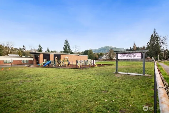 a front view of a building