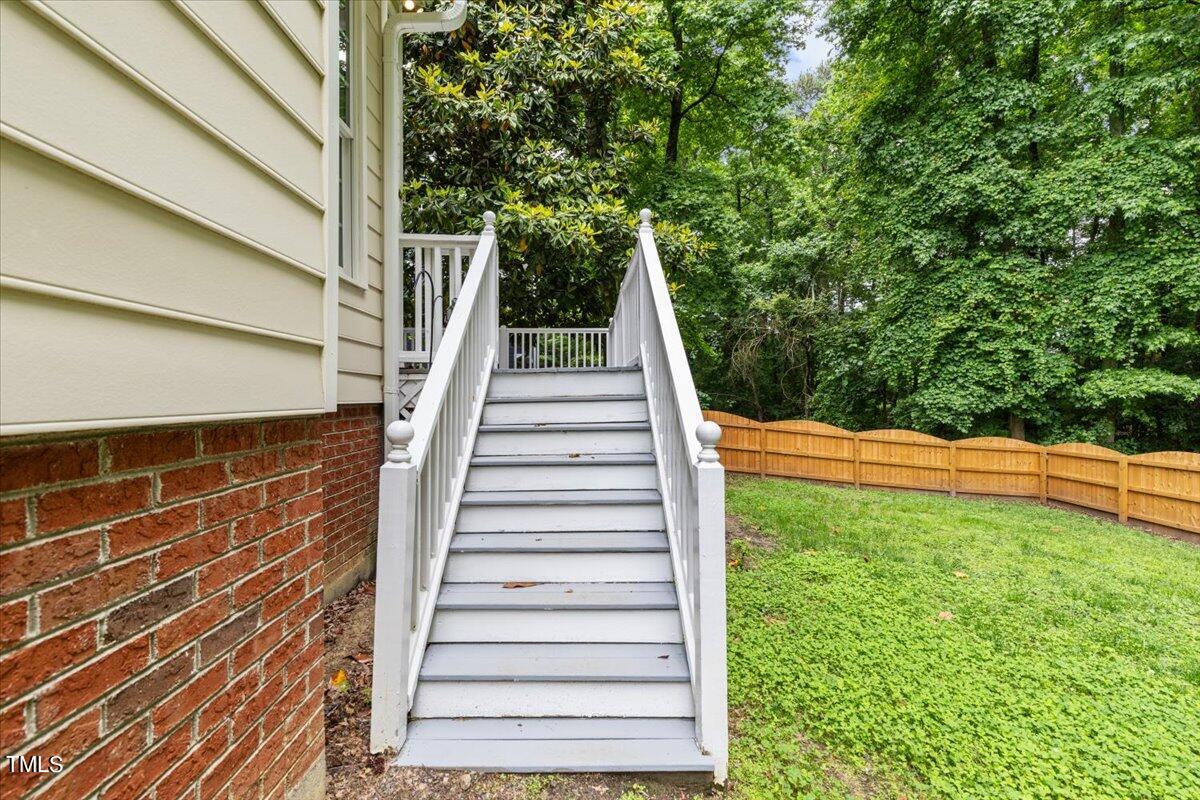 2408 Dahlgreen Road Raleigh, NC 27615 - Photo 52 of 61 Back Exterior Stairs