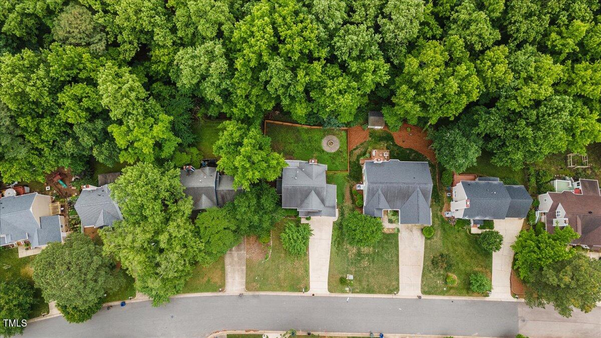 2408 Dahlgreen Road Raleigh, NC 27615 - Photo 58 of 61 an aerial view of a house with garden space and street view