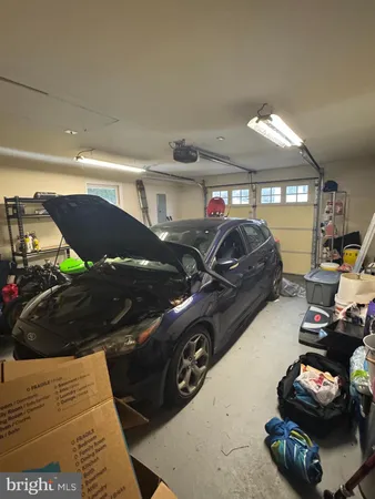 a car parked in garage