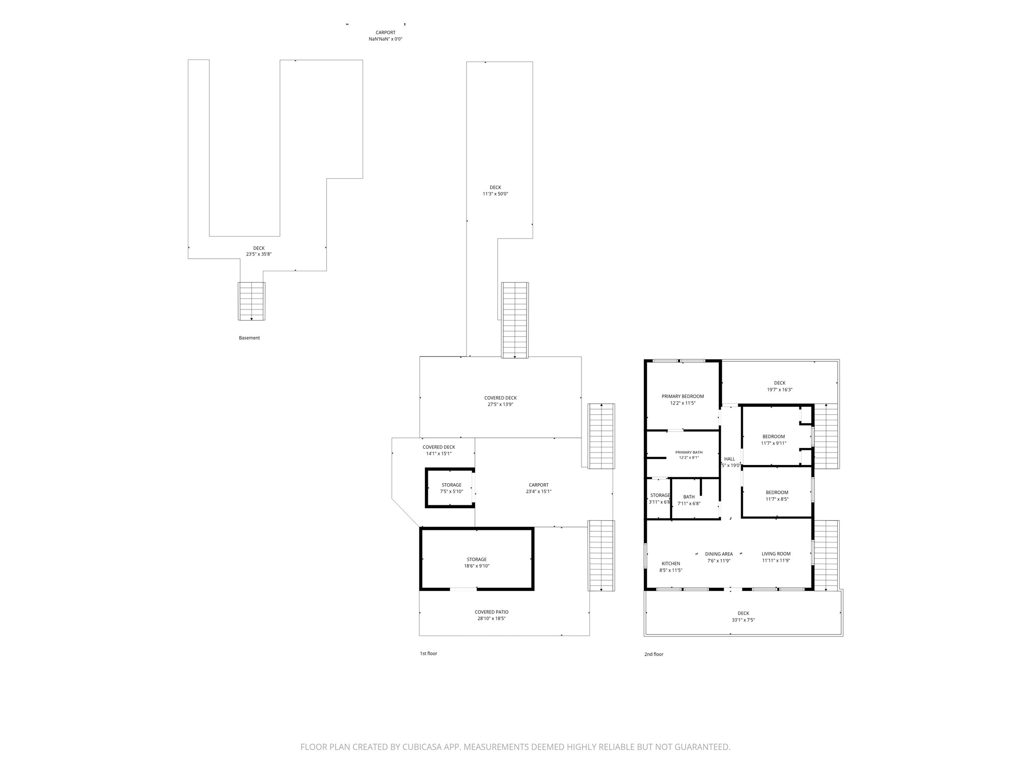 1453 County Road 230 Sargent, TX 77414 - Photo 38 of 38 Floor Plan — Features an open concept living and dining area, beds and baths, expansive waterfront decks, covered outdoor spaces, ample storage, a pier, boat lift, and Jet Ski lifts.