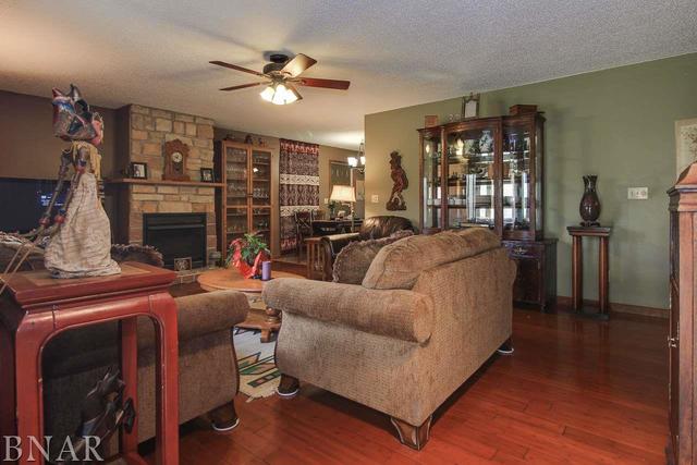 7647 White Oaks Road Clinton, IL 61727 - Photo 2 of 30 a living room with furniture a fireplace and a flat screen tv