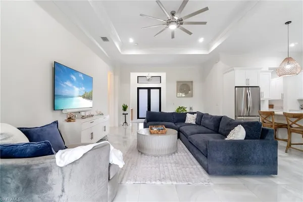 a view of a street with a sign board