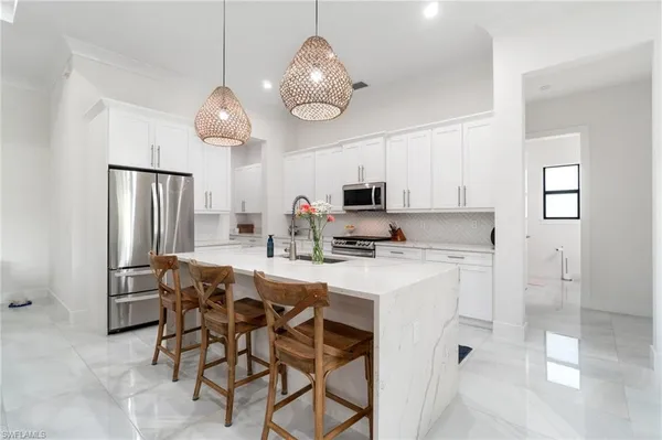 a view of a swimming pool with a yard