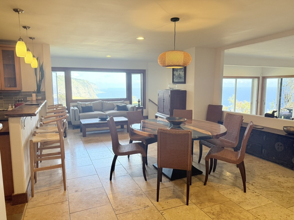 48-5528 Waipio Valley Road Honokaa, HI 96727 - Photo 6 of 18 a view of a dining room with furniture window and outside view