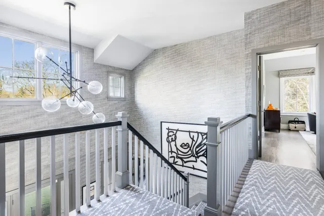 a view of a livingroom with furniture