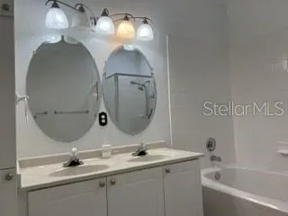 a close view of a bathtub in bathroom