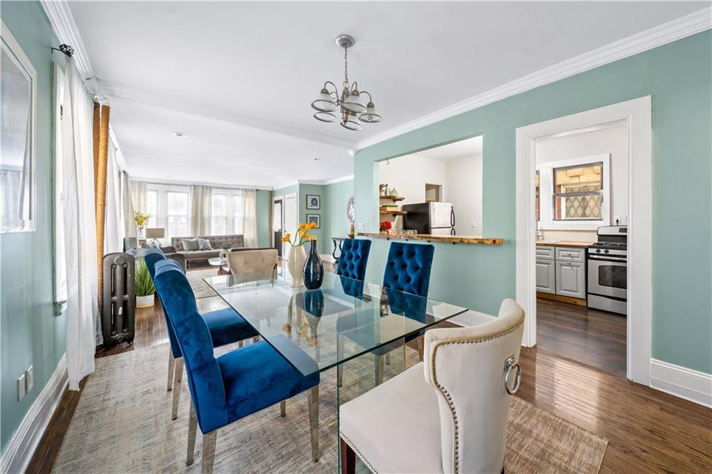 2806 Cortelyou Road Brooklyn, NY 11226 - Photo 3 of 13 a view of a dining room with furniture window and wooden floor