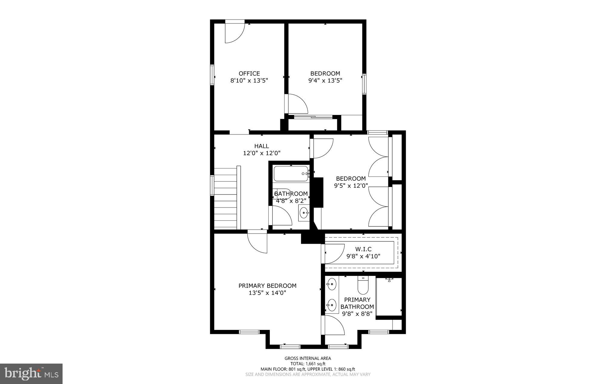 8483 Frederick Road Ellicott City, MD 21043 - Photo 44 of 45 Upper level floor plan.