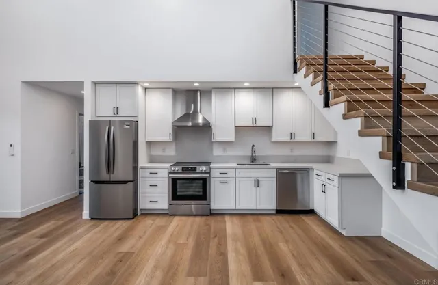 an aerial view of multiple house