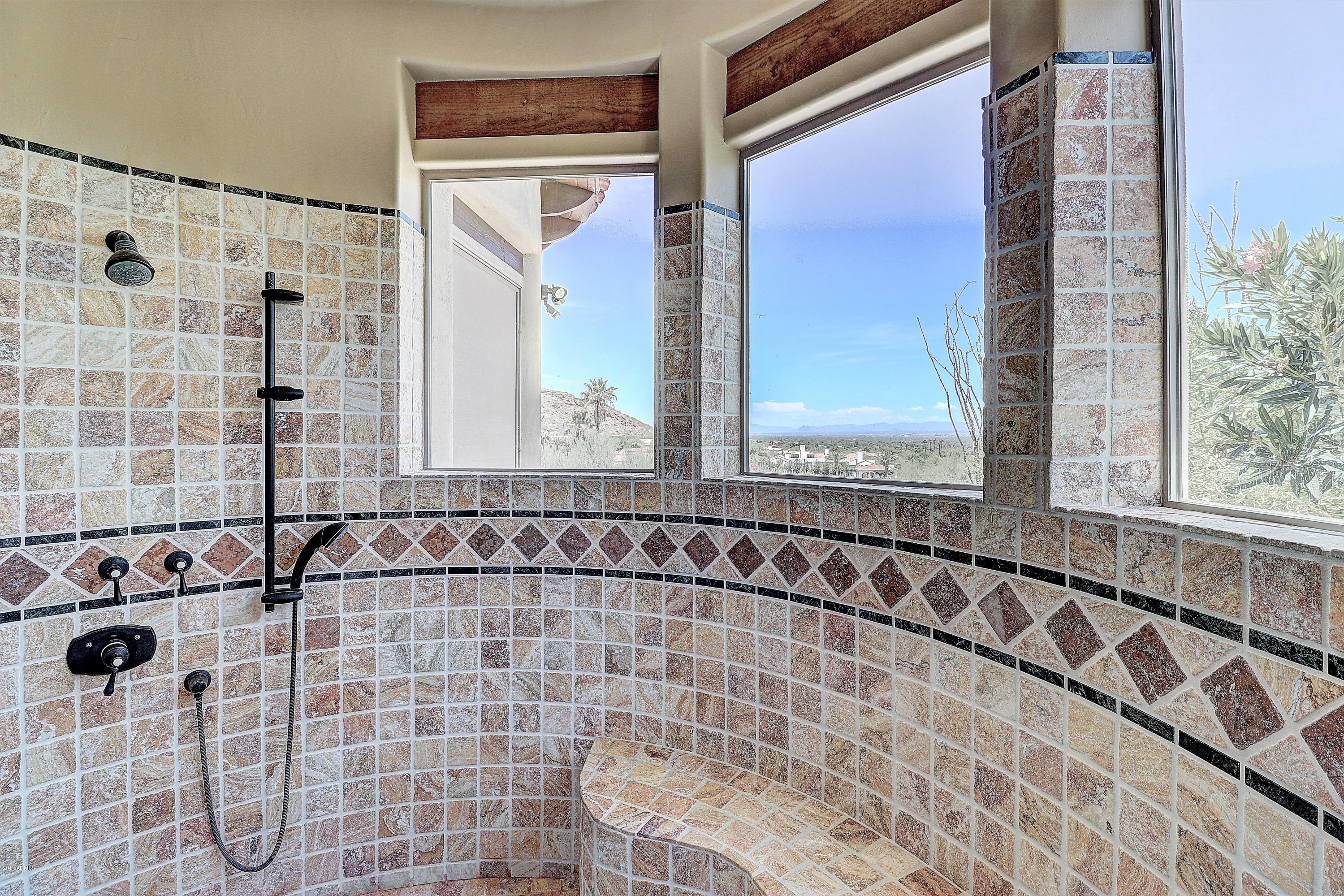 6107 East Quartz Mountain Road Paradise Valley, AZ 85253 - Photo 30 of 63 Master shower w/ awesome views