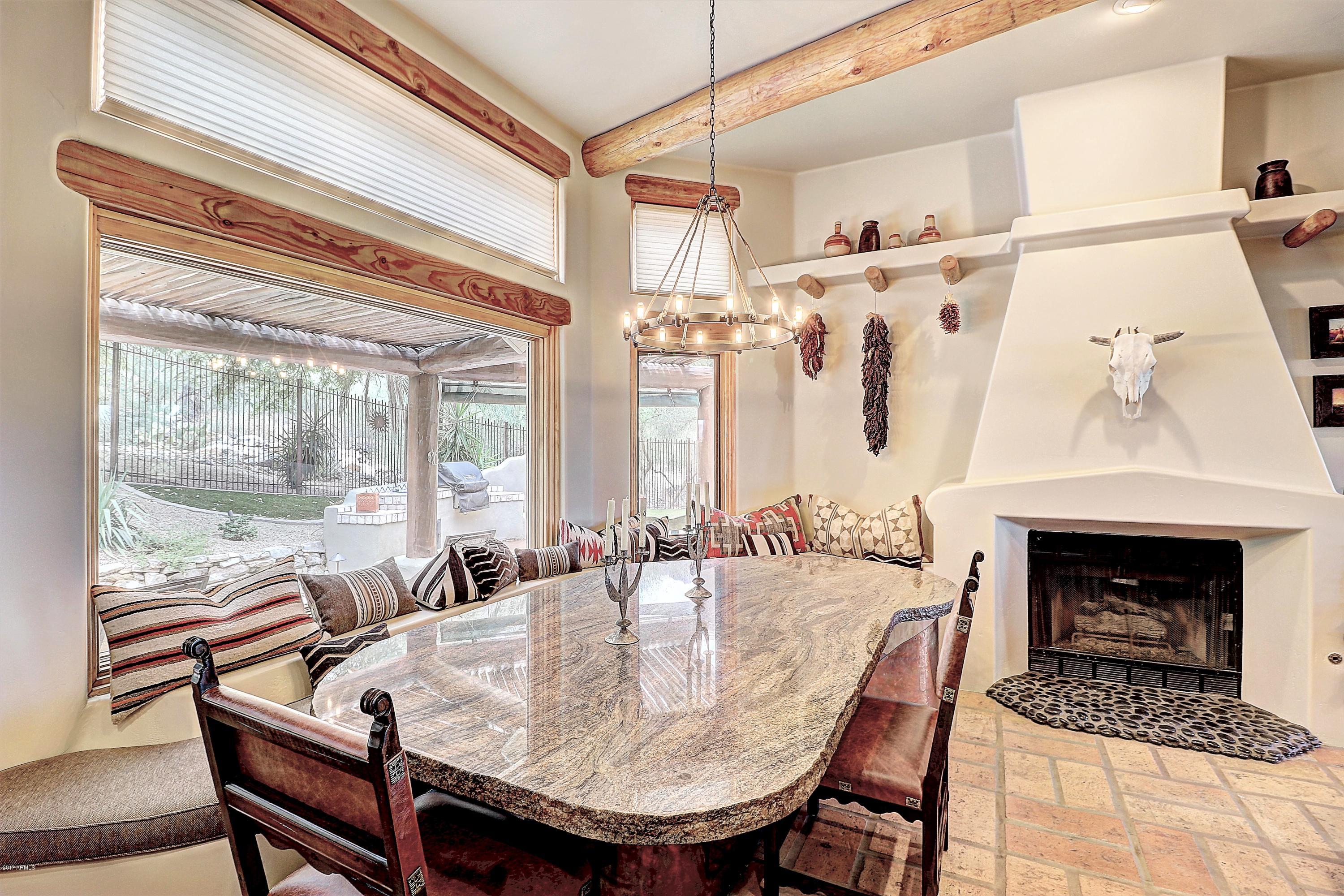 6107 East Quartz Mountain Road Paradise Valley, AZ 85253 - Photo 45 of 63 kitchen fireplace