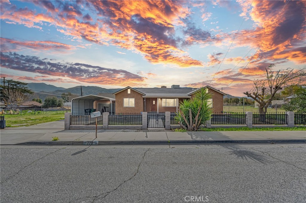 front view of house with a street