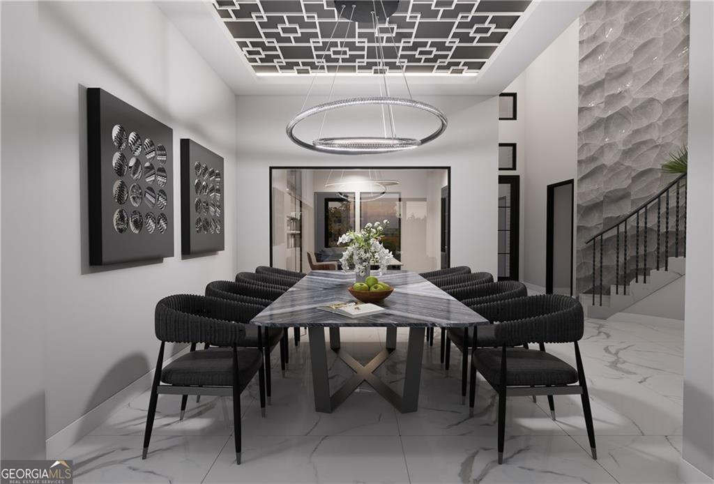 5016 Colton Run Atlanta, GA 30349 - Photo 4 of 31 a view of a dining room with furniture and chandelier