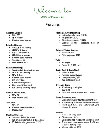 $389,000 | 4935 West Deren Road, Ludington, MI 49431