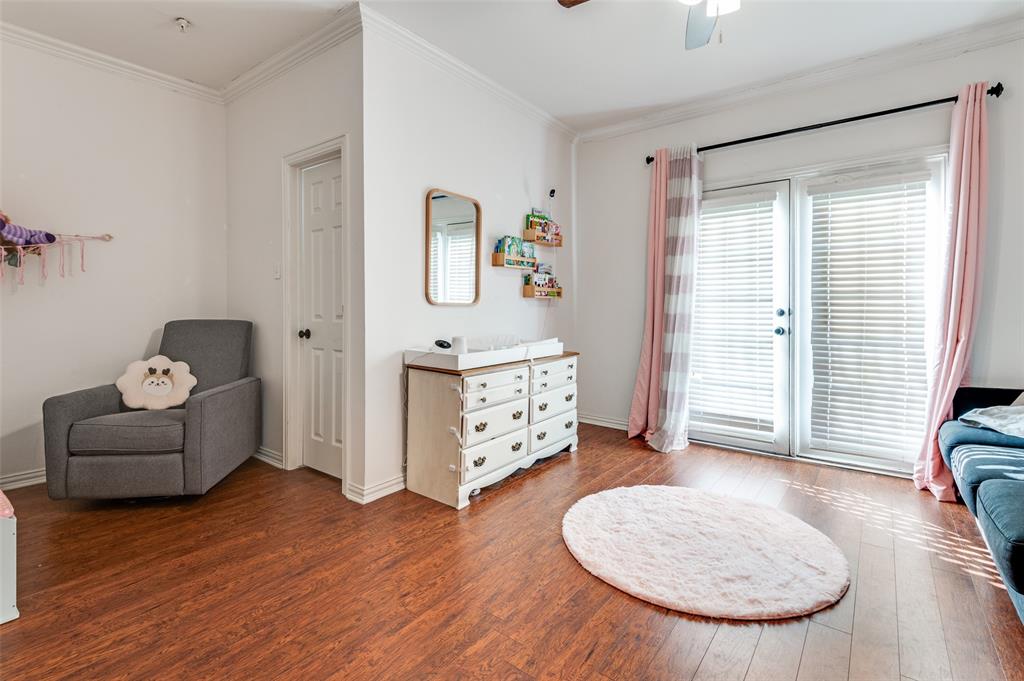 2505 Corbeau Drive Irving, TX 75038 - Photo 18 of 25 Oversized ensuite with double door access to the Juliette balcony for added drama.