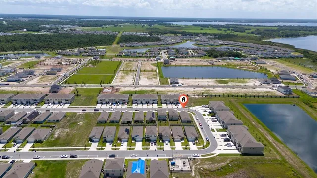 an aerial view of a city