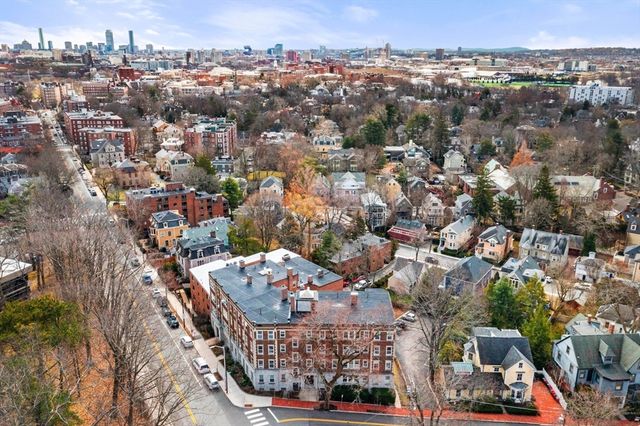 an aerial view of a city