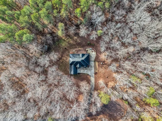 a backyard of a house with a tree