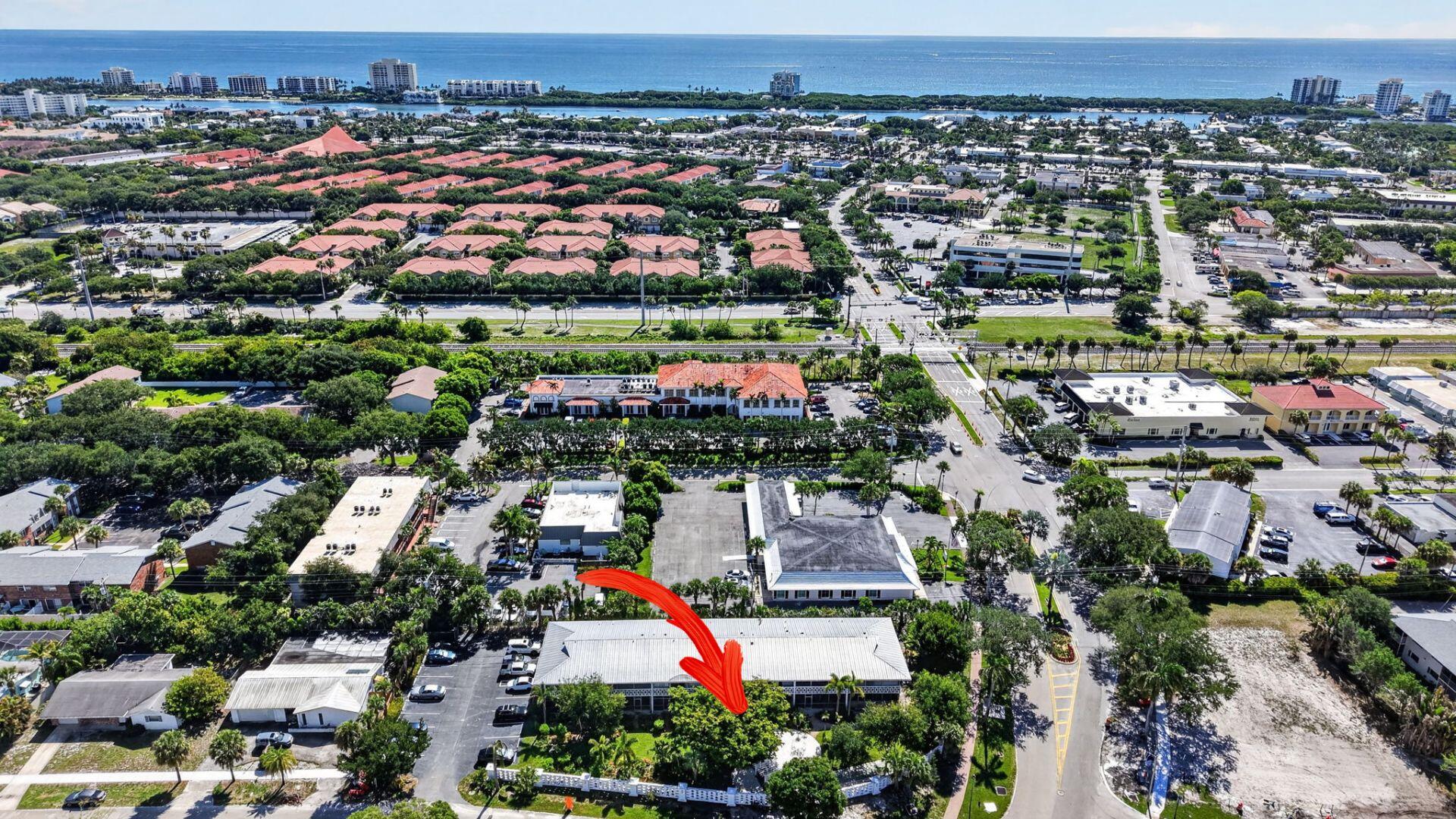 91 Willow Road, Unit 104 Tequesta, FL 33469 - Photo 1 of 25 Aerial-Close Proximity to Beach