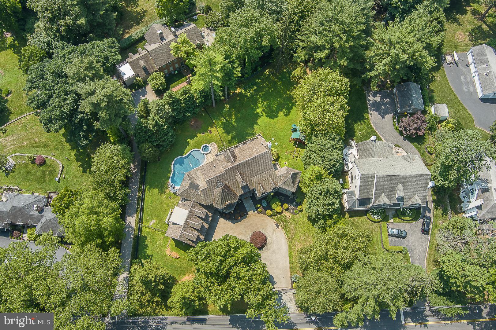 899 Black Rock Road Gladwyne, PA 19035 - Photo 3 of 59 an aerial view of house with yard
