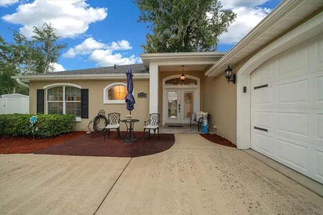a view of a house with patio