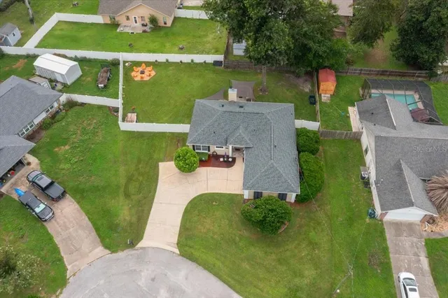 a house view with a garden space