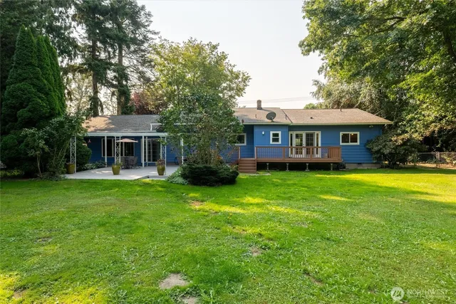 a view of lake with mountain
