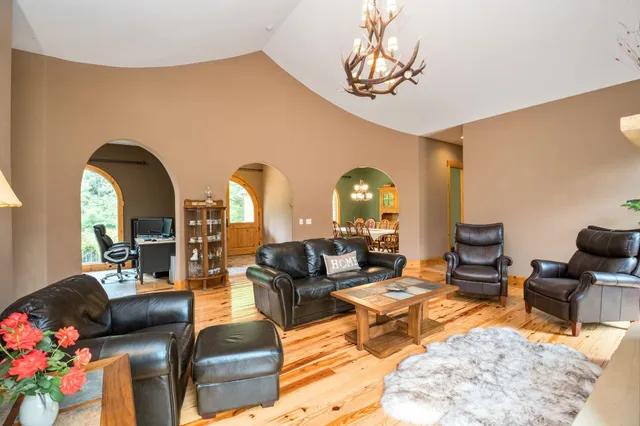 a bathroom with a bathtub and shower