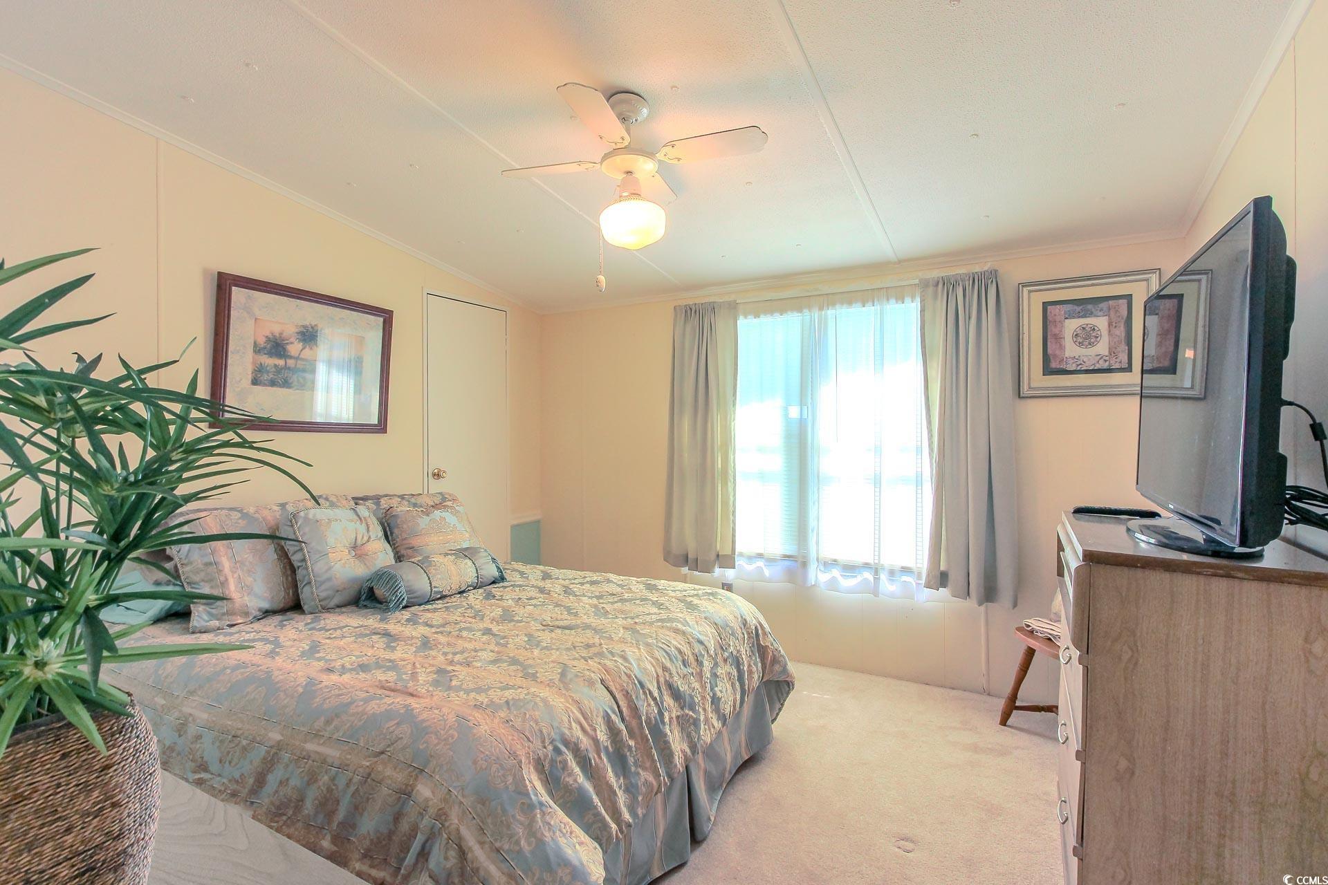 163 Crooked Island Circle Murrells Inlet, SC 29576 - Photo 19 of 40 Carpeted bedroom with crown molding and a ceiling fan