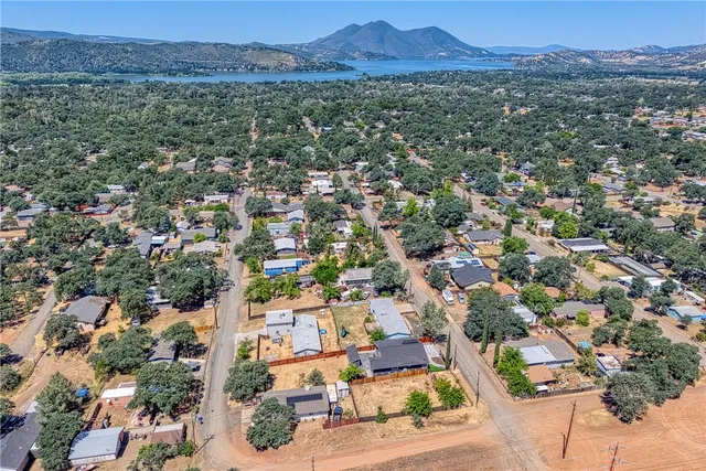 a view of a city with mountain
