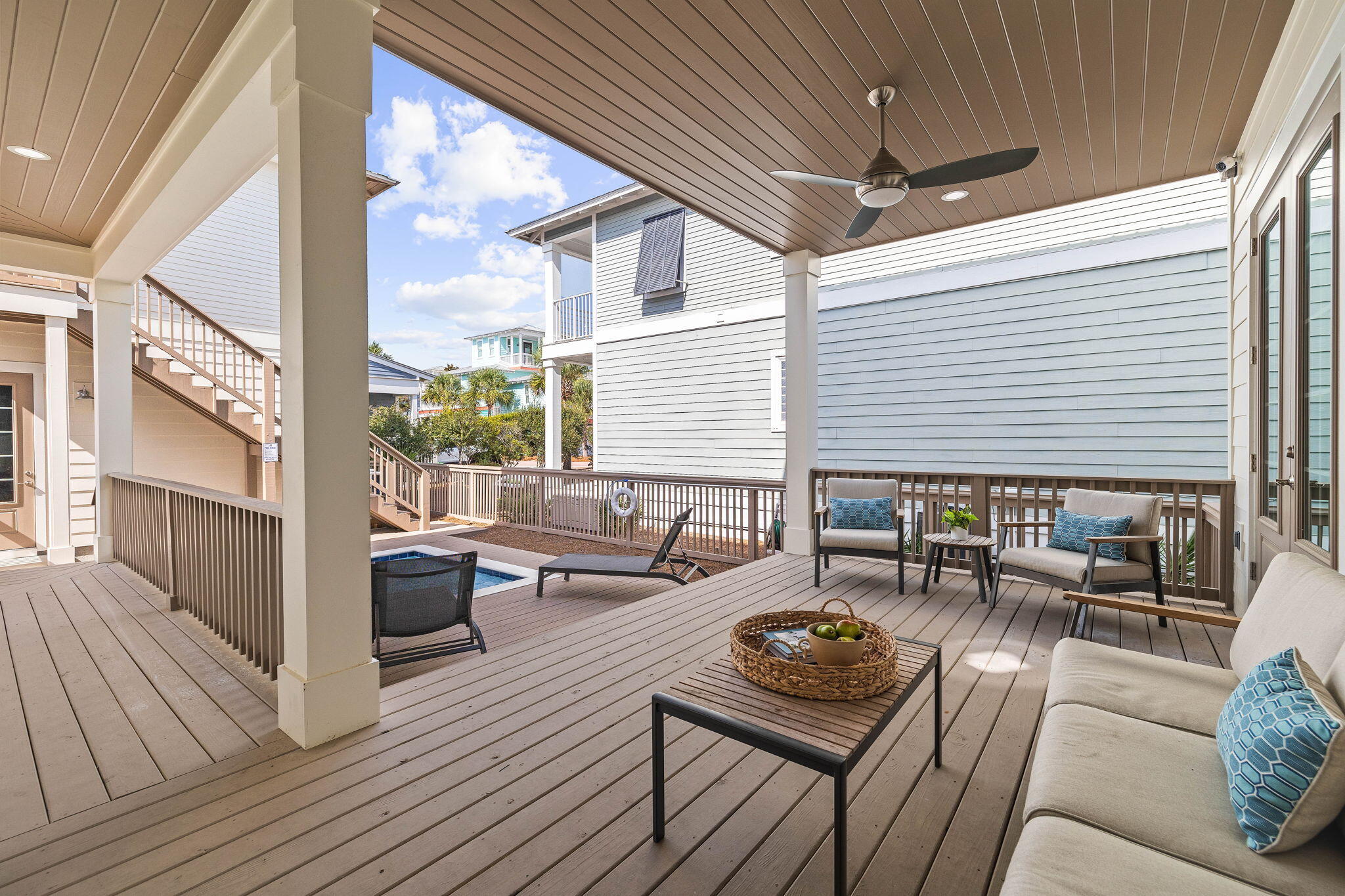 342 Beach Bike Way Inlet Beach Inlet Beach, FL 32461 - Photo 22 of 86 a outdoor space with patio the couches and a potted plant on a wooden floor