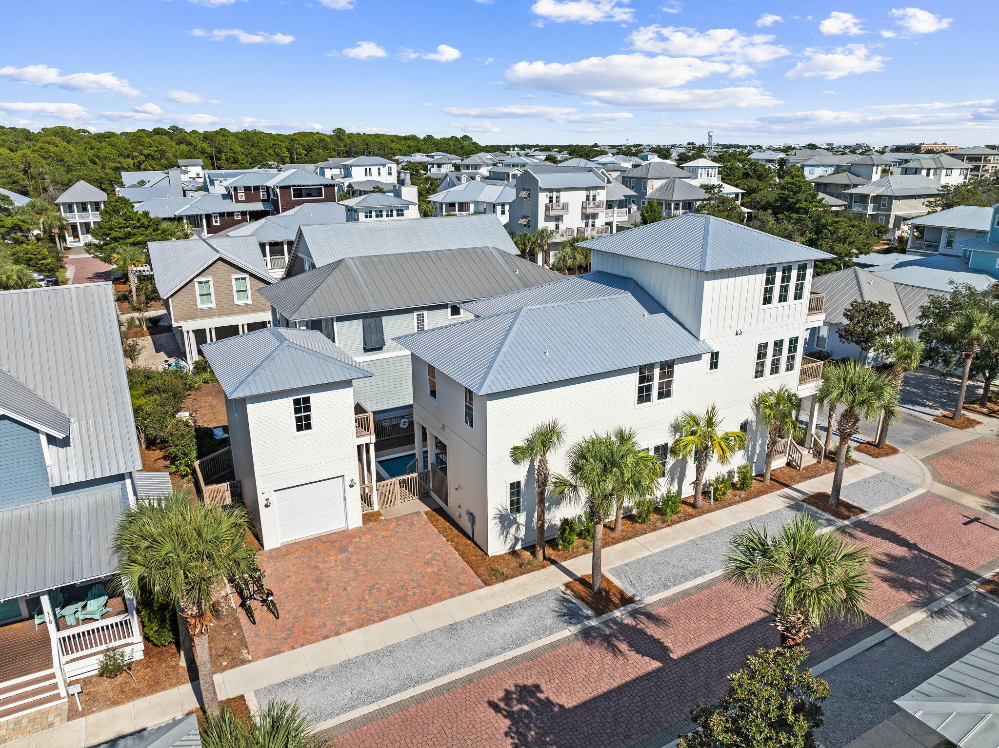 342 Beach Bike Way Inlet Beach Inlet Beach, FL 32461 - Photo 64 of 86 an aerial view of a house with a garden and plants