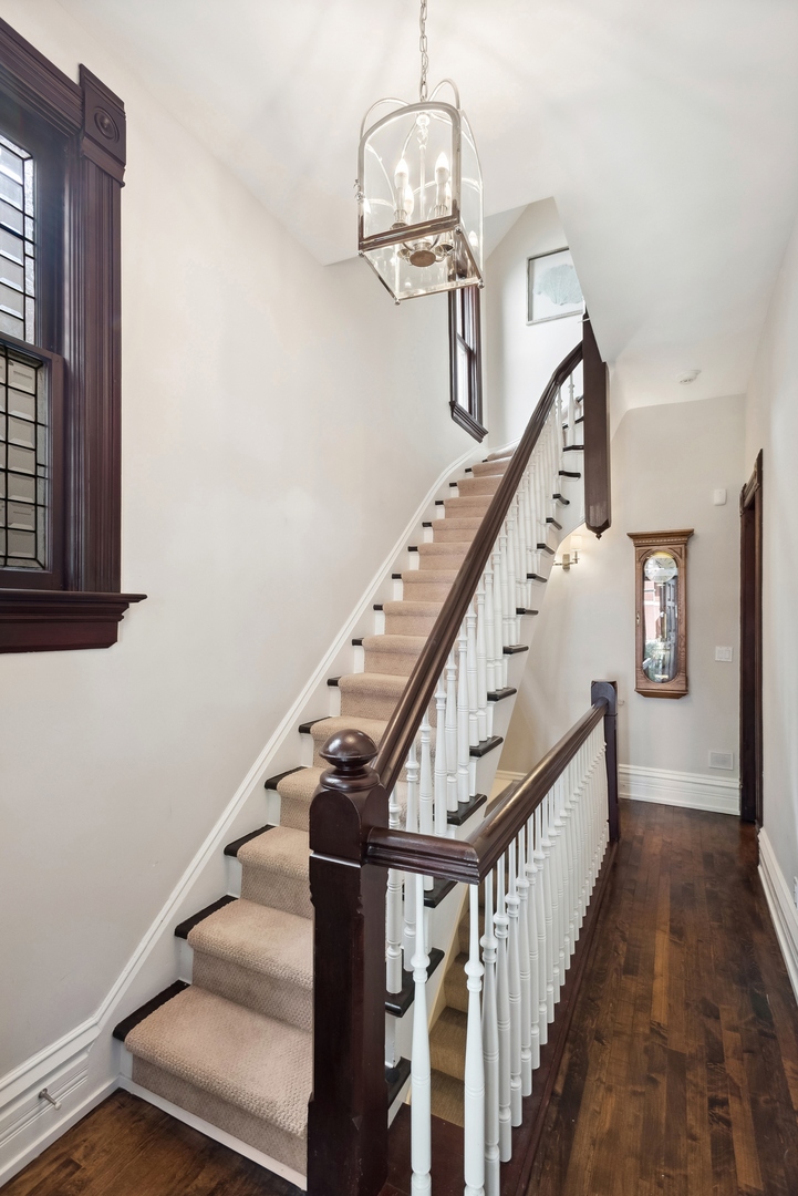 2511 North Burling Street Chicago, IL 60614 - Photo 15 of 37 a view of entryway and hall with wooden floor