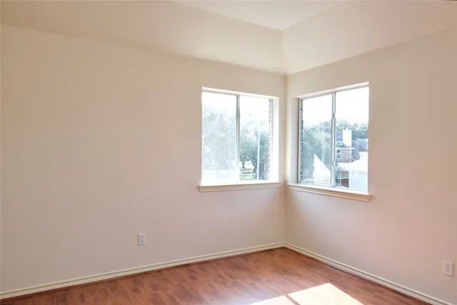 an empty room with a window