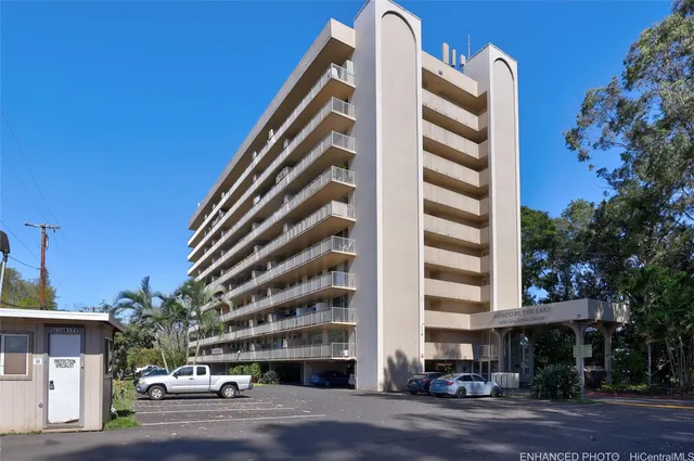 a front view of a building