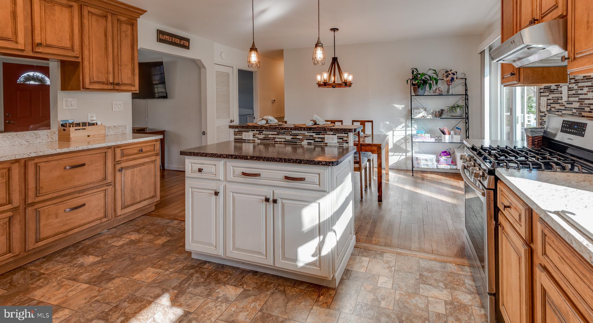 44125 Louisdale Road California, MD 20619 - Photo 6 of 44 a kitchen with stainless steel appliances granite countertop a stove a sink dishwasher and cabinets with wooden floor