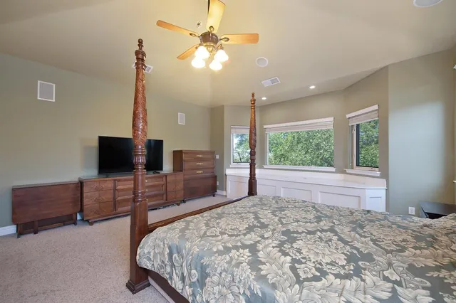 an empty room with closet