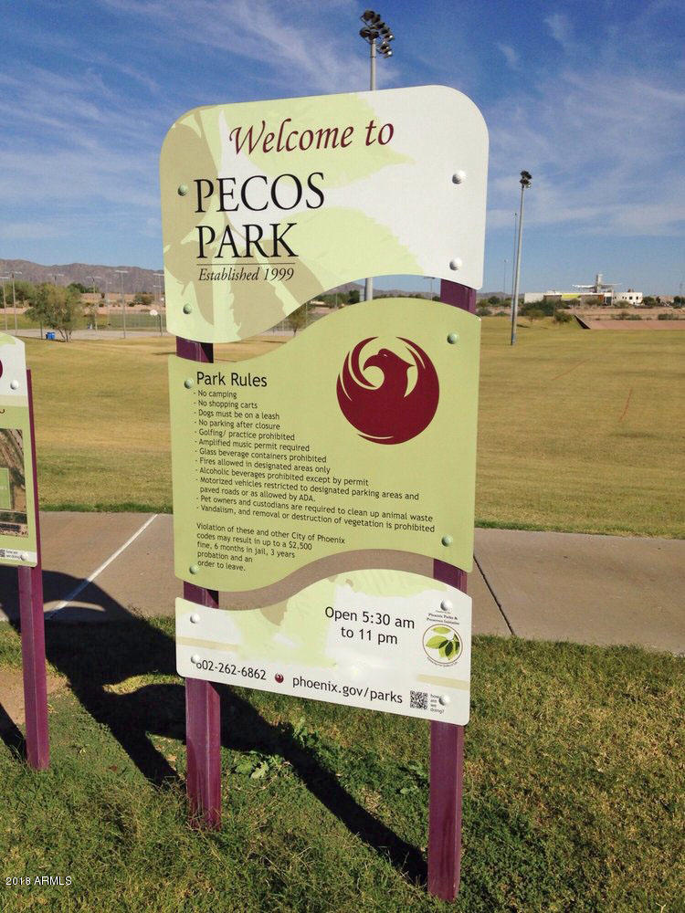 2907 East Amber Ridge Way Phoenix, AZ 85048 - Photo 32 of 37 Pecos Park SIgn
