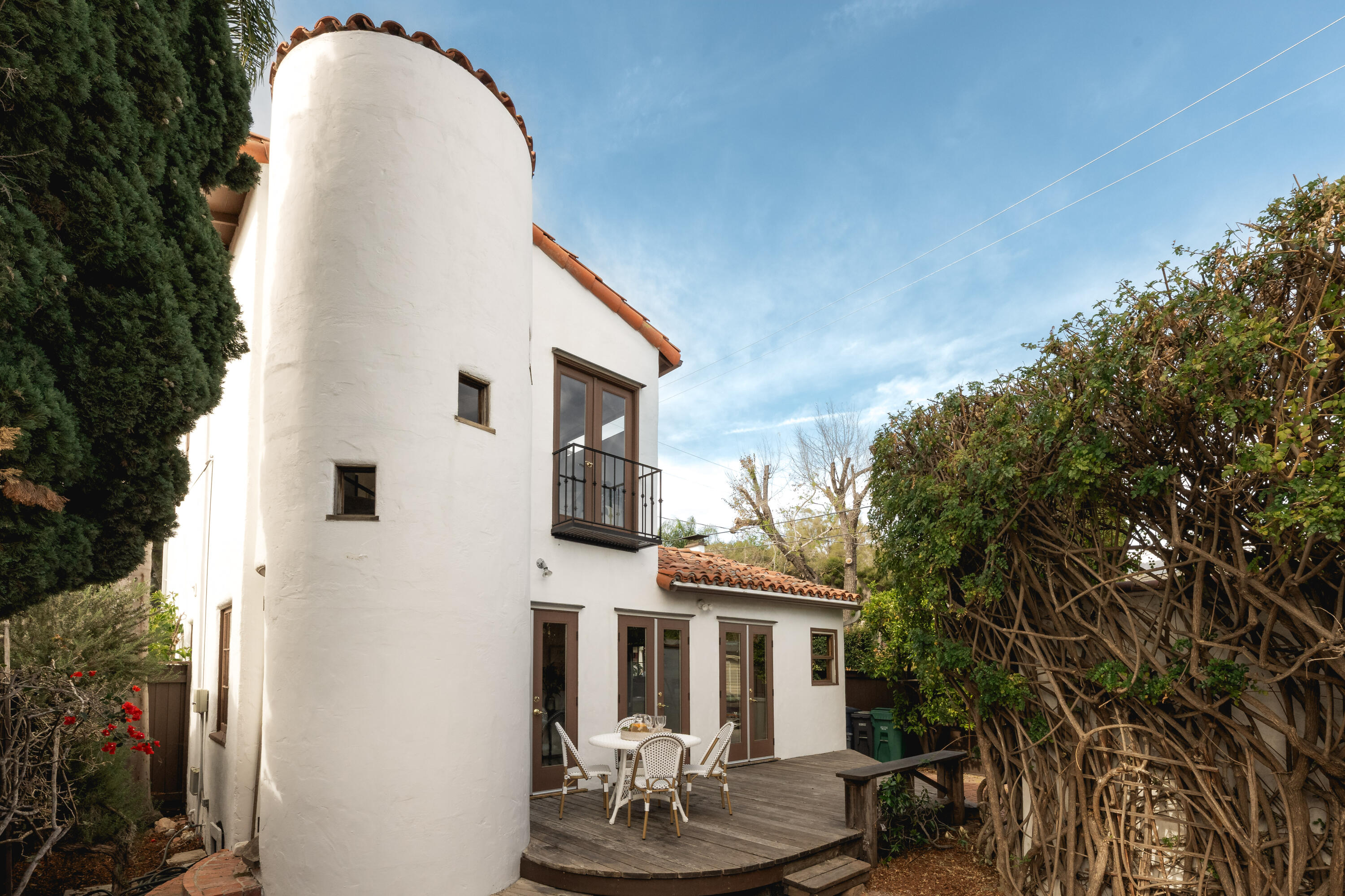 115 West Junipero Street Santa Barbara, CA 93105 - Photo 24 of 30 a aerial view of a house with table and chairs