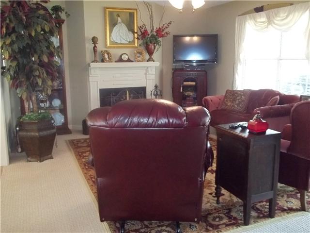 809 Hillside Drive Springfield, TN 37172 - Photo 4 of 16 a living room with furniture a flat screen tv and a fireplace
