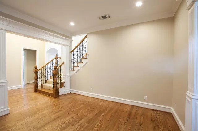 a view of entryway with wooden floor