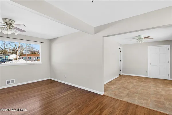 wooden floor in an empty room