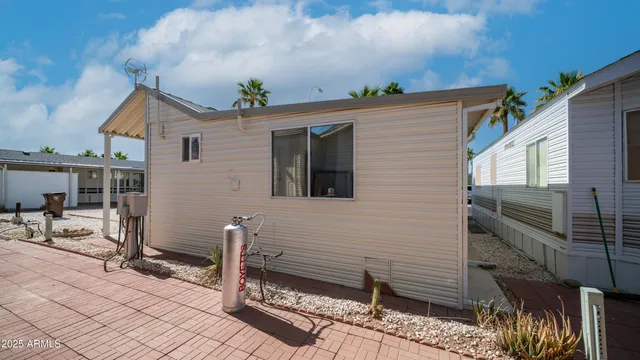 a view of a house with a patio