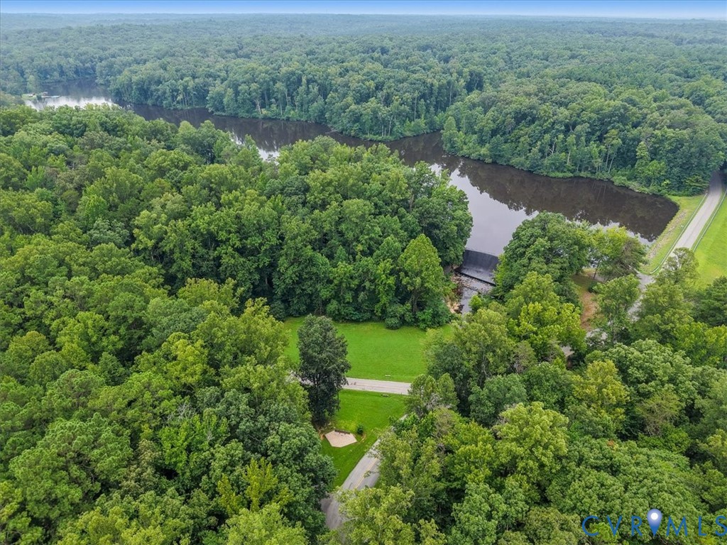 170 Barter Hill Road Cumberland, VA 23040 - Photo 17 of 42 Aerial view of a large body of water and a heavily