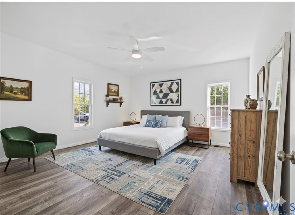 170 Barter Hill Road Cumberland, VA 23040 - Photo 21 of 42 AI staged primary bedroom