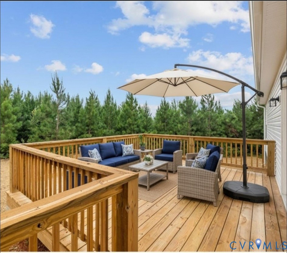 170 Barter Hill Road Cumberland, VA 23040 - Photo 7 of 42 AI created image of furniture on deck
