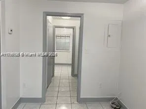 a view of a closet in a room