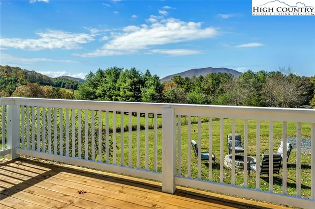 a view of a balcony with lake view