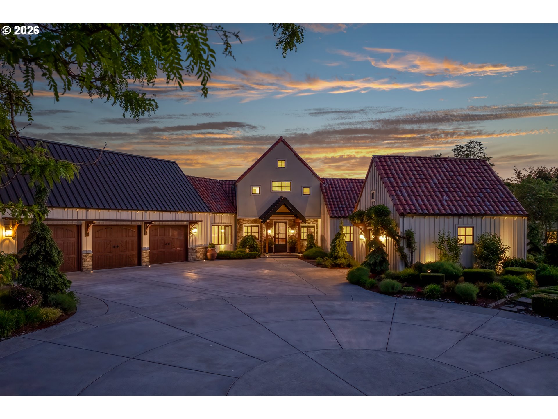 a view of a house with a patio